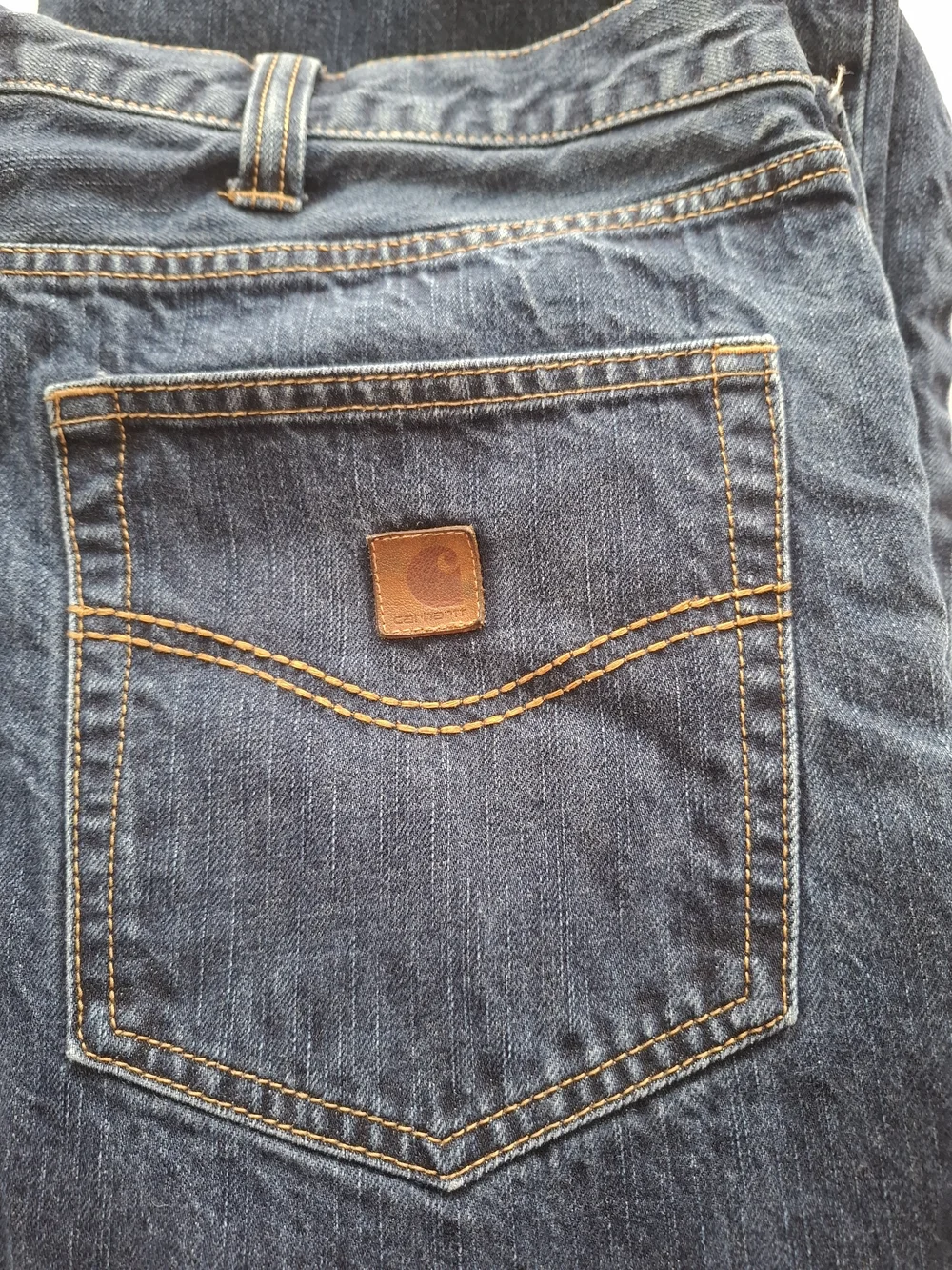 Carhartt Classic Dark Blue Men's Jeans Relaxed Fit 44X34